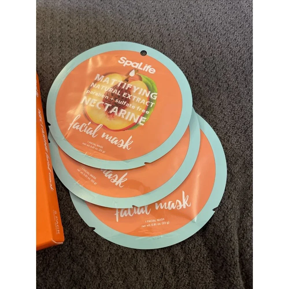 SpaLife Nectarine Facial Mask Lot Of 3 Masks J30